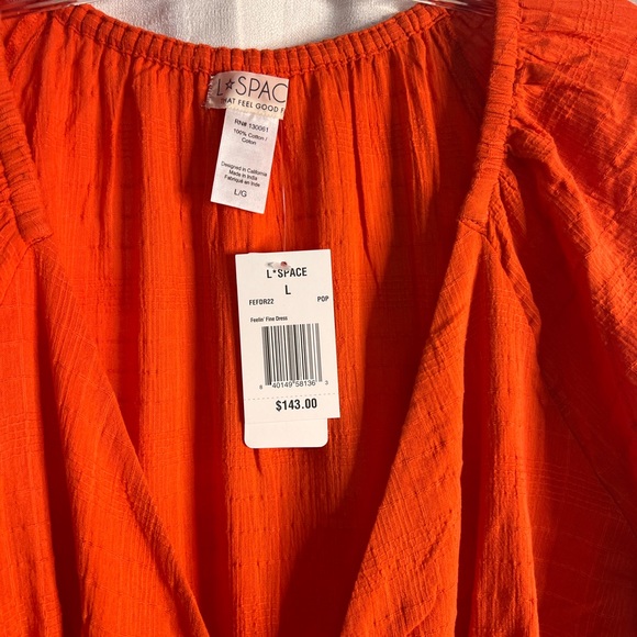 L*Space Feelin’ Fine Coverup Mini Dress in Orange - Picture 5 of 6